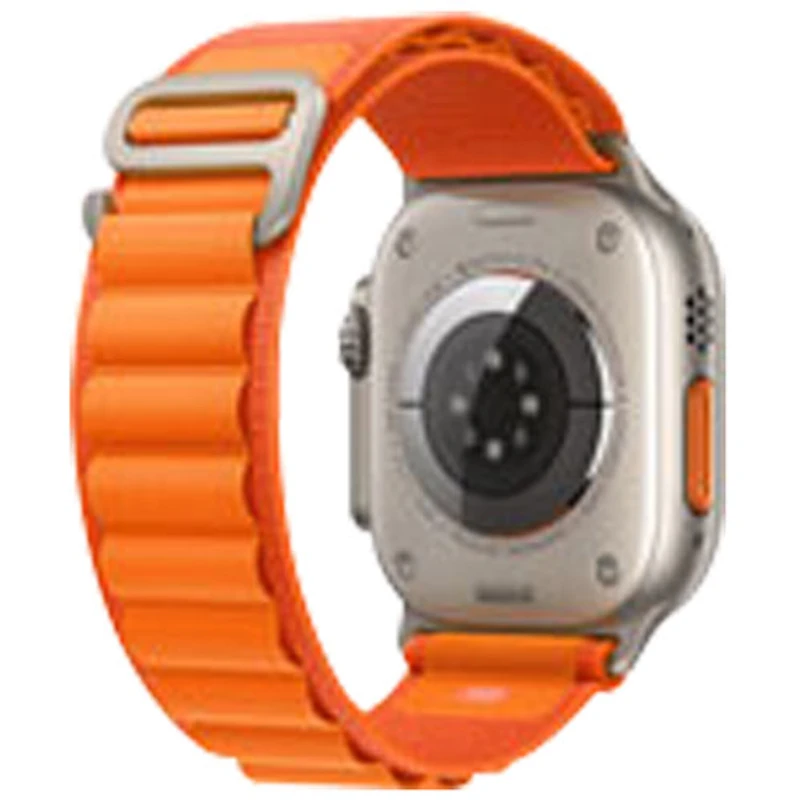 Apple Watch Ultra (GPS + connectivité cellulaire) avec boîtier de 49 mm en titane et bracelet alpin orange offert par Virgin Plus - Moyen