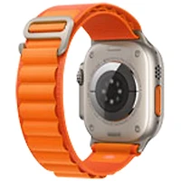 Apple Watch Ultra (GPS + connectivité cellulaire) avec boîtier de 49 mm en titane et bracelet alpin orange offert par Bell - Grand