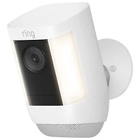 Ring Spotlight Cam Pro (Battery) Wire-Free Wi-Fi 2K Camera with Ring Vision, LED Lights & 3D Motion Detection - White