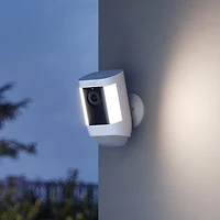 Ring Spotlight Cam Pro (Battery) Wire-Free Wi-Fi 2K Camera with Ring Vision, LED Lights & 3D Motion Detection - White