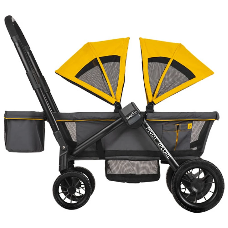 Chariot poussette tout-terrain Pivot Xplore d'Evenflo - Gris