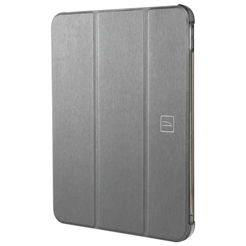 Étui folio satiné de Tucano Milano Italy pour iPad 11 po (A16)/iPad 10,9 po (10e génération) - Gris