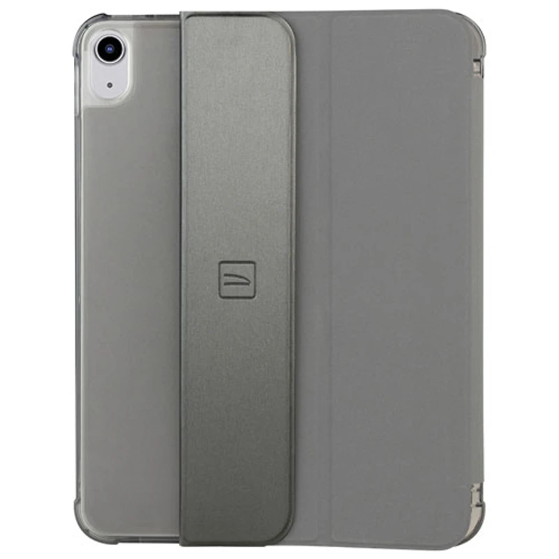 Étui folio satiné de Tucano Milano Italy pour iPad 11 po (A16)/iPad 10,9 po (10e génération) - Gris