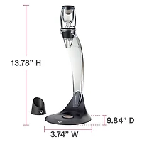 Ensemble avec aérateur à vin et tour de service de Vinturi - Noir