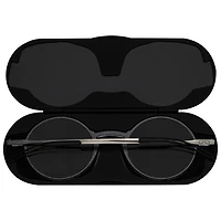 ThinOptics Manhattan Reading Glasses with Milano Case - 1.5 Strength - Black
