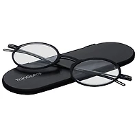 ThinOptics Manhattan Reading Glasses with Milano Case - 1.5 Strength - Black