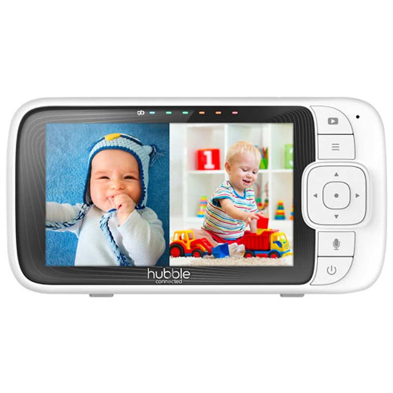 Interphone de surveillance intelligent de 5 po Nursery Pal Deluxe Twin de Hubble avec vision nocturne et communication bidirectionnelle (HCTNPDL2-CA)