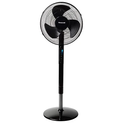 Ventilateur oscillant sur pied à 5 vitesses Quiet Set de Honeywell - 16 po - Noir