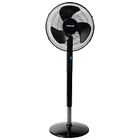 Ventilateur oscillant sur pied à 5 vitesses Quiet Set de Honeywell - 16 po - Noir