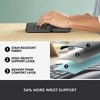 Clavier ergonomique Bluetooth ERGO K860 de Logitech - Graphite