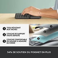 Clavier ergonomique Bluetooth ERGO K860 de Logitech - Graphite
