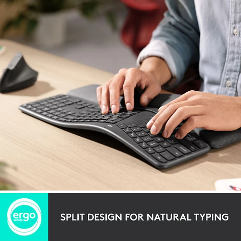 Logitech ERGO K860 Bluetooth Ergonomic Keyboard - Graphite