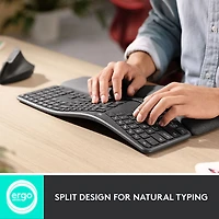 Logitech ERGO K860 Bluetooth Ergonomic Keyboard - Graphite