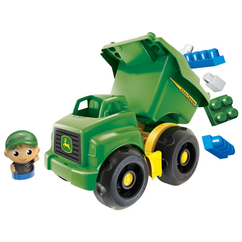 Camion à benne John Deere Mega Bloks de Mattel