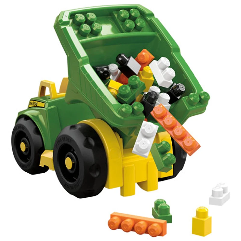 Camion à benne John Deere Mega Bloks de Mattel
