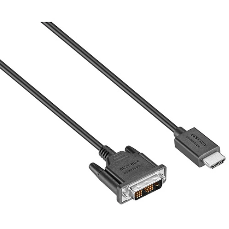 Best Buy Essentials 2m (6 ft.) HDMI to DVI-D Cable (BE-PC2DH6B23-C) - Black - Only at Best Buy