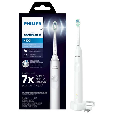 Brosse à dents électrique Sonicare 4100 de Philips (HX3681/23) - Blanc