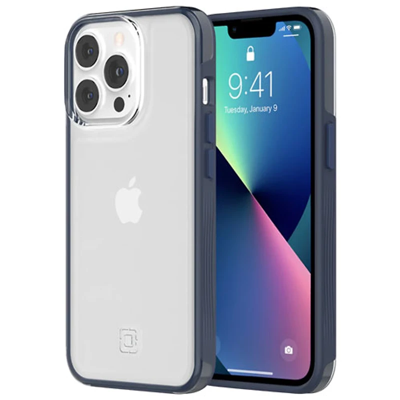 Étui rigide ajusté Organicore d'Incipio pour iPhone 13 Pro Max - Transparent/Bleu marine
