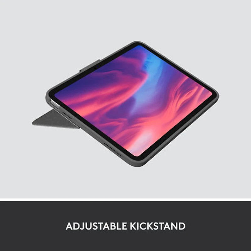 Étui-clavier Combo Touch avec pavé tactile et clavier résistant aux éclaboussures de Logitech pour iPad (10e génération et puce A16) - Gris Oxford