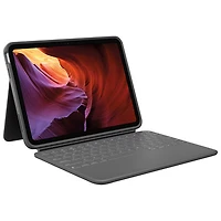 Étui-clavier Rugged Folio avec clavier résistant aux éclaboussures de Logitech pour iPad (10e génération et puce A16) - Gris Oxford