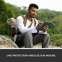 Étui-clavier Rugged Folio avec clavier résistant aux éclaboussures de Logitech pour iPad (10e génération et puce A16) - Gris Oxford