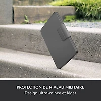 Étui-clavier Rugged Folio avec clavier résistant aux éclaboussures de Logitech pour iPad (10e génération et puce A16) - Gris Oxford