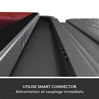 Étui-clavier Rugged Folio avec clavier résistant aux éclaboussures de Logitech pour iPad (10e génération et puce A16) - Gris Oxford