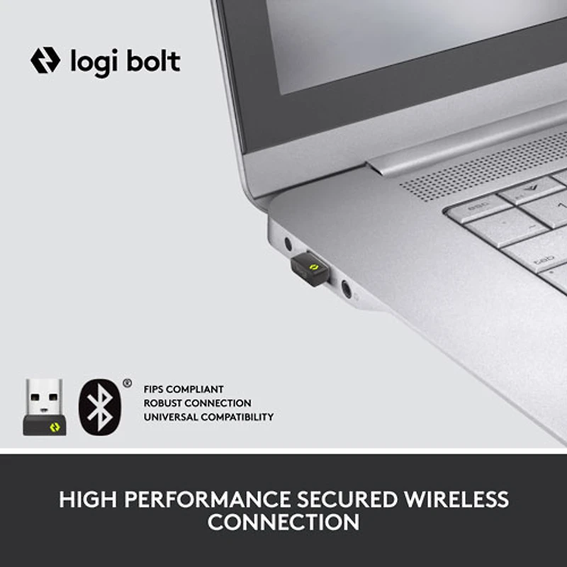 Souris Bluetooth verticale ergonomique Lift de Logitech - Graphite