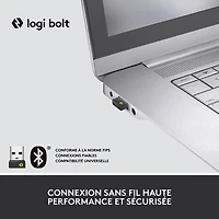 Souris Bluetooth verticale ergonomique Lift de Logitech - Graphite