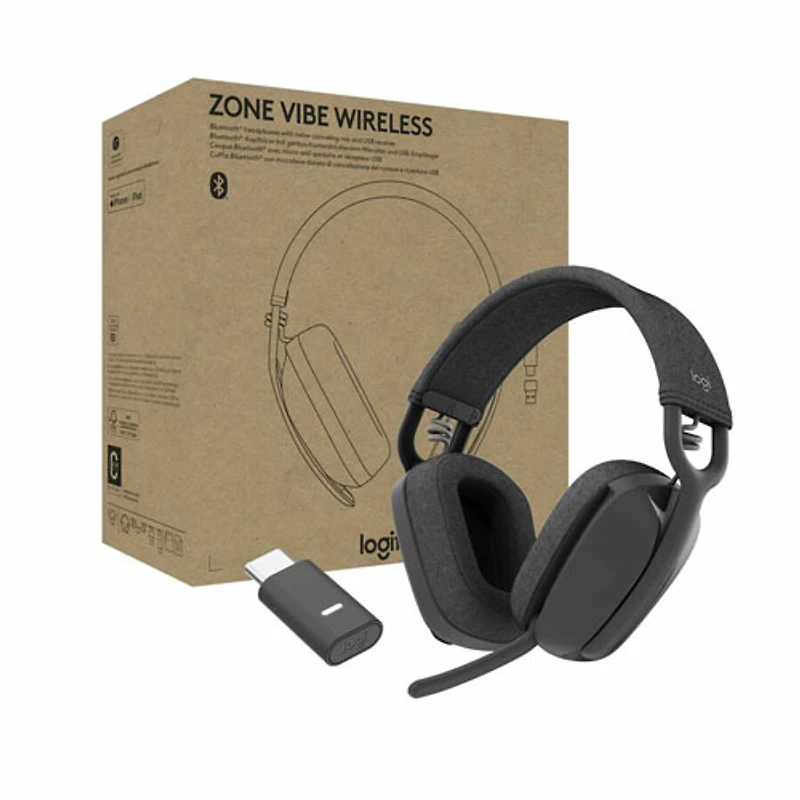 Logitech Zone Vibe Wireless Headset (981-001156) - Graphite