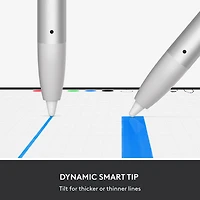 Stylet numérique USB-C Crayon de Logitech pour iPad (2018 et versions ultérieures) - Argenté