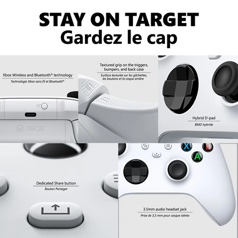 Manette sans fil Xbox pour Xbox Series X|S/Xbox One/Windows - Blanc robot