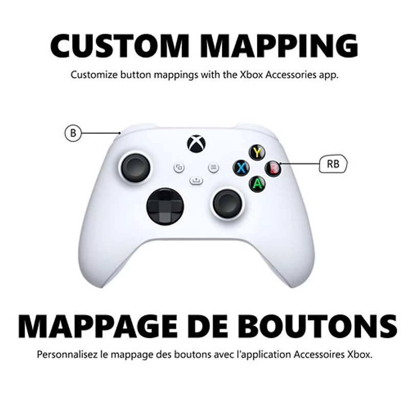 Manette sans fil Xbox pour Xbox Series X|S/Xbox One/Windows - Blanc robot