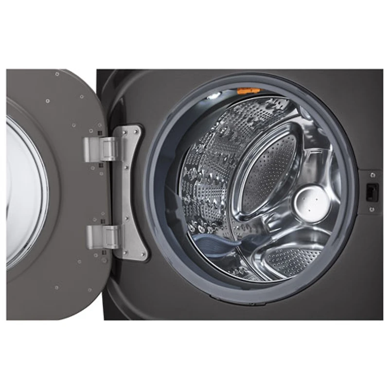 Laveuse à vapeur haute efficacité à chargement frontal de 6,0 pi³ de LG (WM8900HBA) - Acier noir