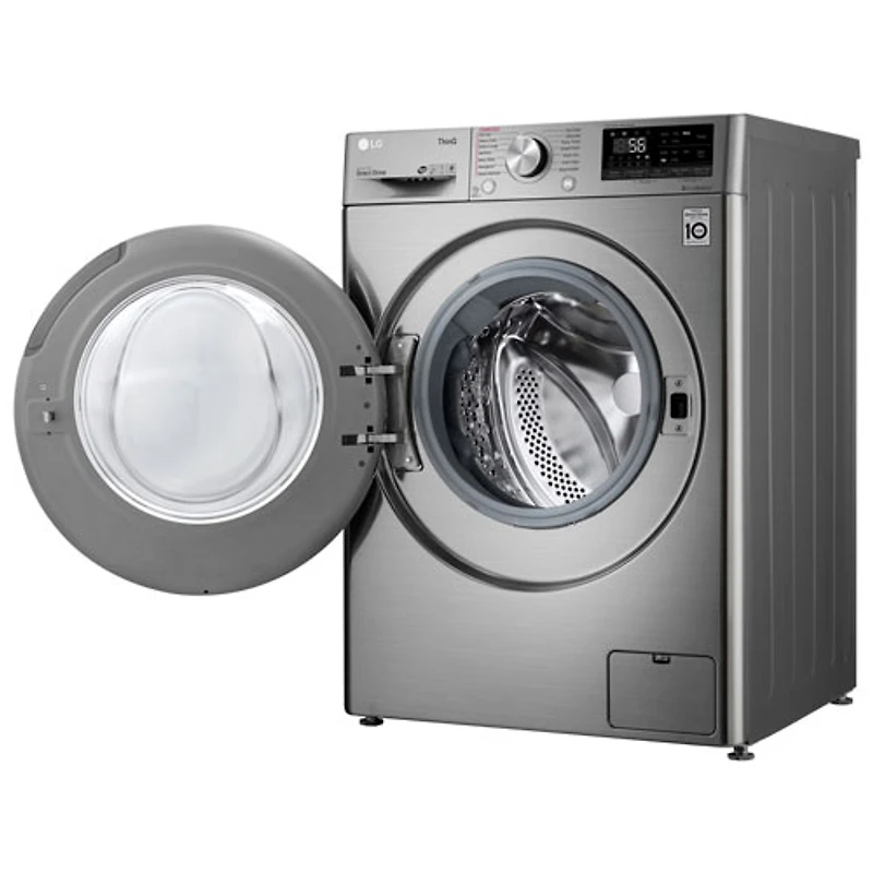 Ensemble laveuse et sécheuse électriques haute efficacité de 2,6 pi³ de LG (WM3555HVA) - Gris acier