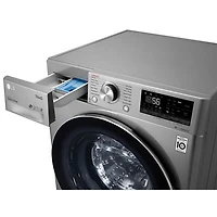 Ensemble laveuse et sécheuse électriques haute efficacité de 2,6 pi³ de LG (WM3555HVA) - Gris acier