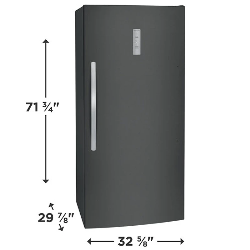 Congélateur vertical sans givre de 20 pi³ de Frigidaire (FFUE2024AN) - Carbone
