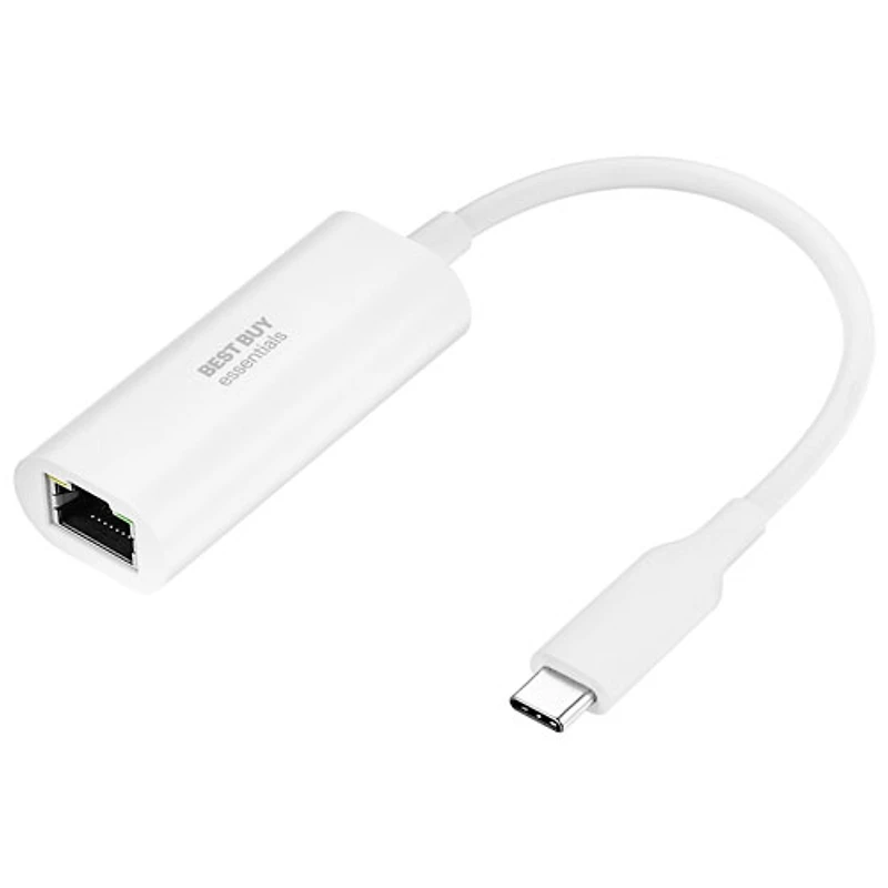 Best Buy Essentials USB-C to Ethernet Adapter (BE-PA2CEW23-C) - Only at Best Buy