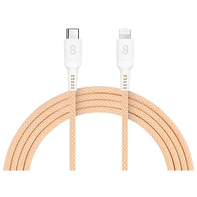 LOGiiX Vibrance 1.5m (4.9 ft.) Braided Lightning to USB-C Cable (LGX-13329) - Orange