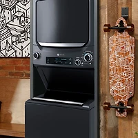 GE Spacemaker 4.5 Cu. Ft. Electric High Efficiency Washer & Dryer Laundry Centre (GUD57EEMTDG) - Diamond Grey