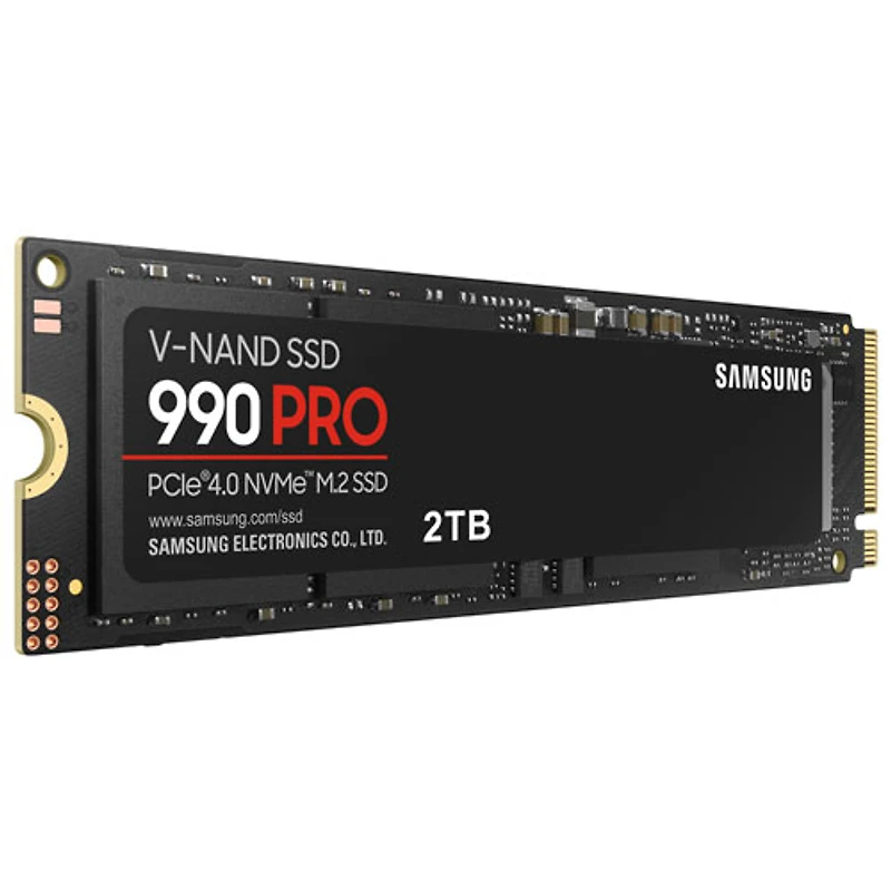 Disque SSD interne NVMe PCI-e 990 Pro de 2 To de Samsung (MZ-V9P2T0B/AM) - Anglais