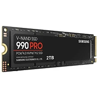 Disque SSD interne NVMe PCI-e 990 Pro de 2 To de Samsung (MZ-V9P2T0B/AM) - Anglais