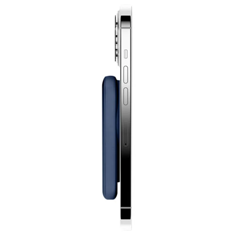 Chargeur portable USB-C de 5000 mAh Piston Power de LOGiiX avec MagSafe - Bleu marine