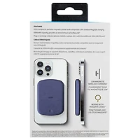 Chargeur portable USB-C de 5000 mAh Piston Power de LOGiiX avec MagSafe - Bleu marine
