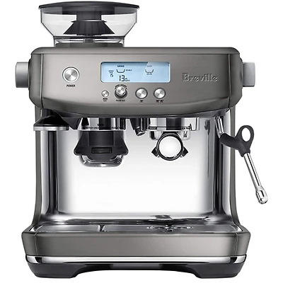 Remis à neuf (Bon état) - Machine à expresso Barista Pro de Breville avec moussoir et moulin à café - Noyer fumé - Reconditionné par Breville