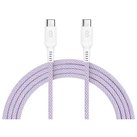 Câble tressé USB-C à USB-C de 1,5 m (4,9 pi) Vibrance de LOGiiX (LGX-13372) - Violet