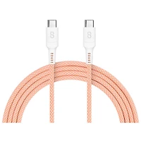 LOGiiX Vibrance 1.5m (4.9 ft.) USB-C to USB-C Braided Cable (LGX-13376) - Pink