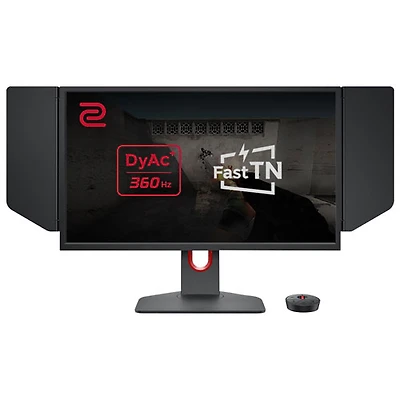 Moniteur de jeu DEL TN HD intégrale 360 Hz 24,5 po ZOWIE de BenQ avec temps de réponse de 1 ms gris à gris (XL2566K)