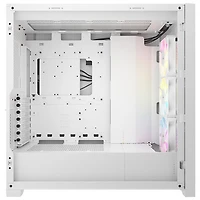 Tour d'ordinateur mi-haute ATX 5000D Airflow à éclairage RVB de Corsair - Blanc