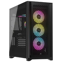 Tour d'ordinateur mi-haute ATX 5000D Airflow à éclairage RVB de Corsair - Noir